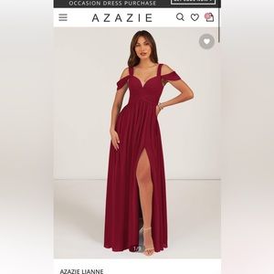 Burgundy Azazie Lianne Dress